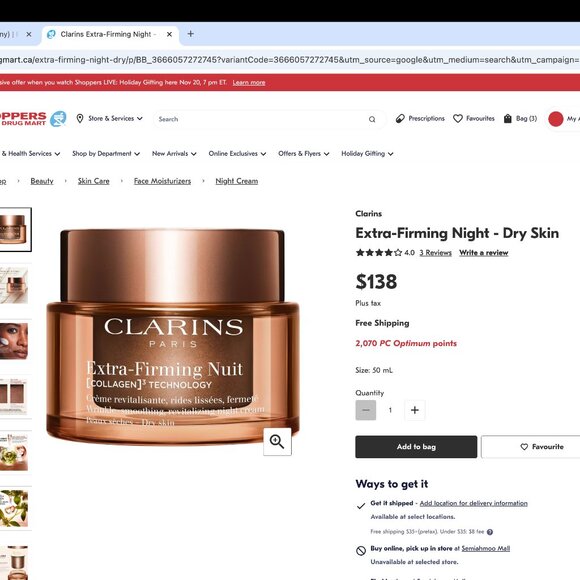 Clarins Extra-Firming Night - Dry Skin - Picture 5 of 5